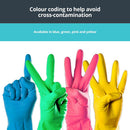Light Sea Green pink latex household gloves – 12x12