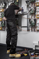 Non-Conductive Black Rubber Rib Safety Matting - 450v