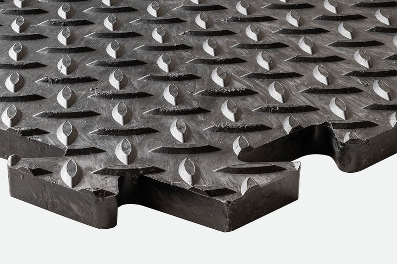 Non-slip Interlocking Black Diamond Tiles