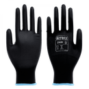 Black Black PU Palm Coated Gloves - High Dexterity, Abrasion & Tear Protection - In Bags of 10 Pairs