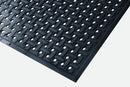 Anti Fatigue Black Free Draining Rubber Matting 84cm x 136cm